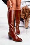 Жіночі високі чоботи Sergio Leone коричневі KZ278