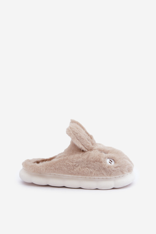Пухнасті Тапочки З Мотивом Кролика Бежеві Natasha