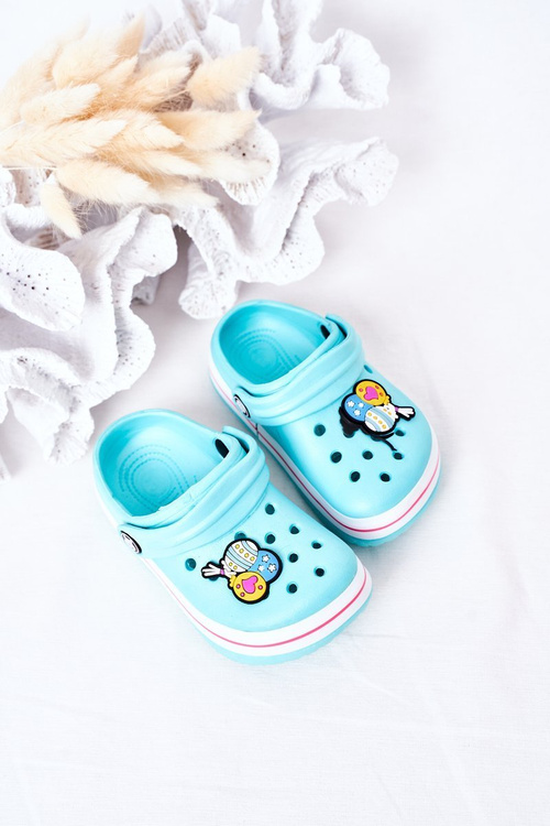 Дитячі поролонові тапочки Crocs Green-Pink Lazy Day