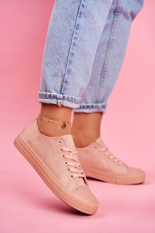 Жіночі замшеві кросівки рожеві El Paso