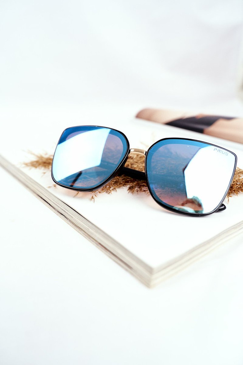 Жіночі сонцезахисні окуляри Prius PR-V14 Black Blue Mirror Glass