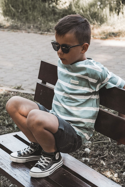 Дитячі шкіряні кросівки на липучці Black Bruni