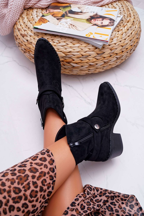 Жіночі чоботи на підборах Чорні Arraso