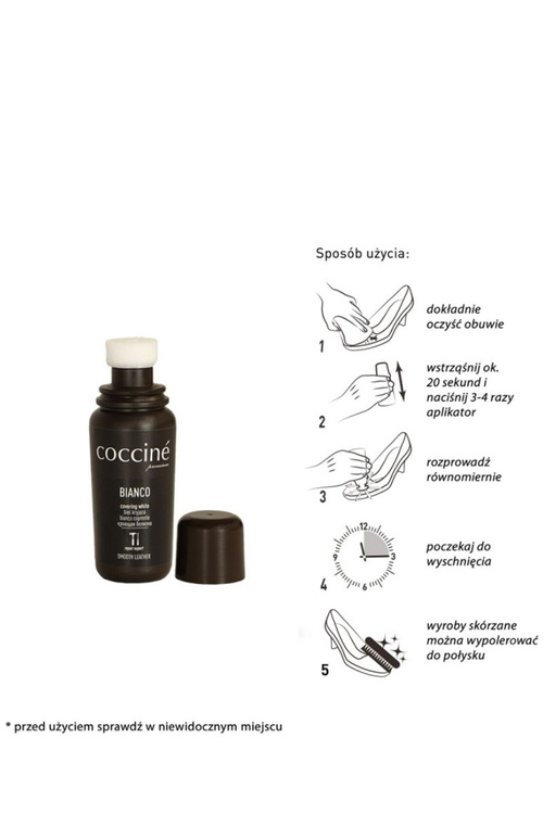 Непрозорий крем для взуття Coccine Bianco White для шпону
