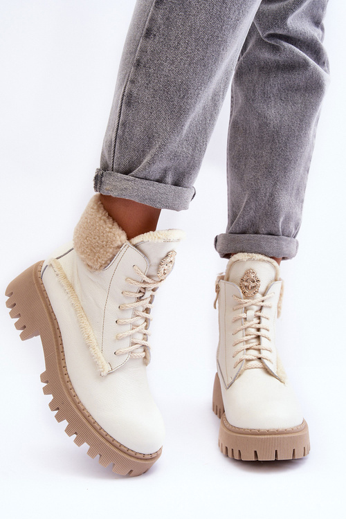 Жіночі шкіряні черевики Trapper Cream Vergo