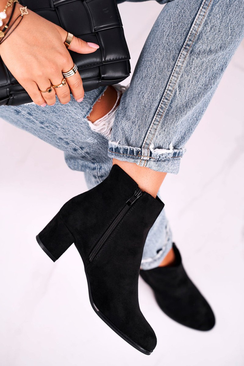 Чоботи жіночі на підборах Sergio Leone чорні BT528