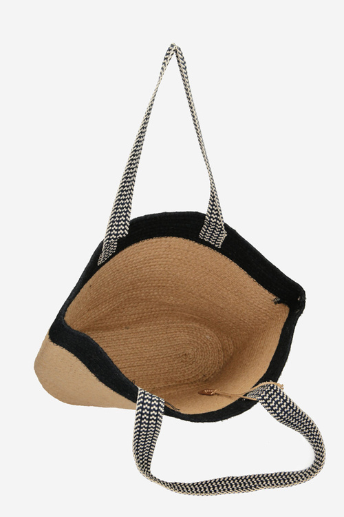 Пляжна сумка-кошик NOBO XP0400-C020 Бежево-чорна