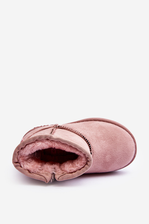Дитячі зимові черевики утеплені хутром з вушками Рожева Betty