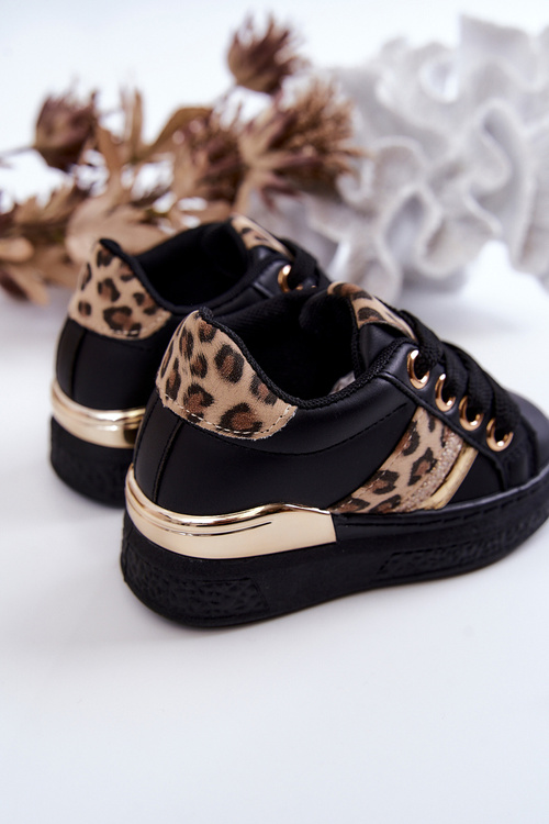Шкіряне спортивне взуття Leopard Black Trixie