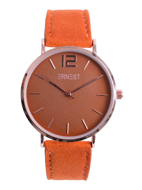 Жіночий годинник Ernest Manon Suede Orange