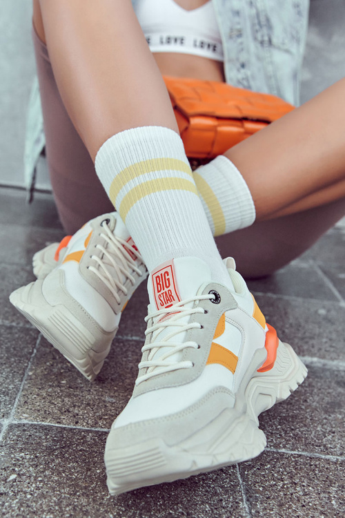 Жіноче спортивне взуття Big Star JJ274A411 біло-бежевий