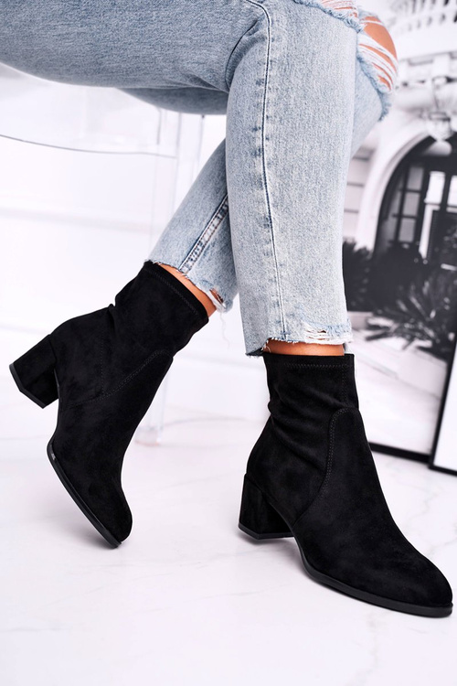 Чоботи жіночі на високих підборах Sergio Leone Чорні BT151