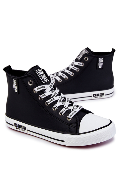 Чоловічі високі утеплені кросівки Big Star KK174346 Чорні