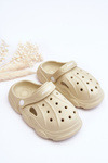 Дитячі поролонові тапочки Crocs Beige Cloudy