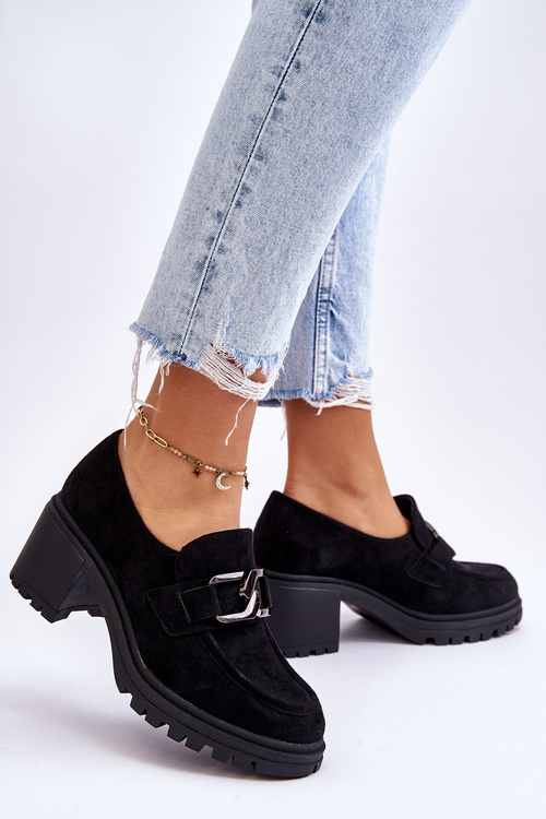 Чорні замшеві туфлі на високих підборах Finley