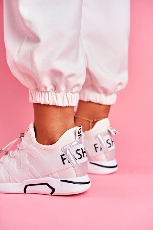 Спортивні жіночі туфлі на блискавці та підтягуванні, білі терфіни