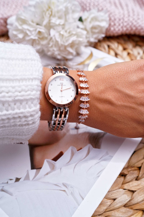 Жіночий браслет-ланцюжок з рожевого золота Gloria