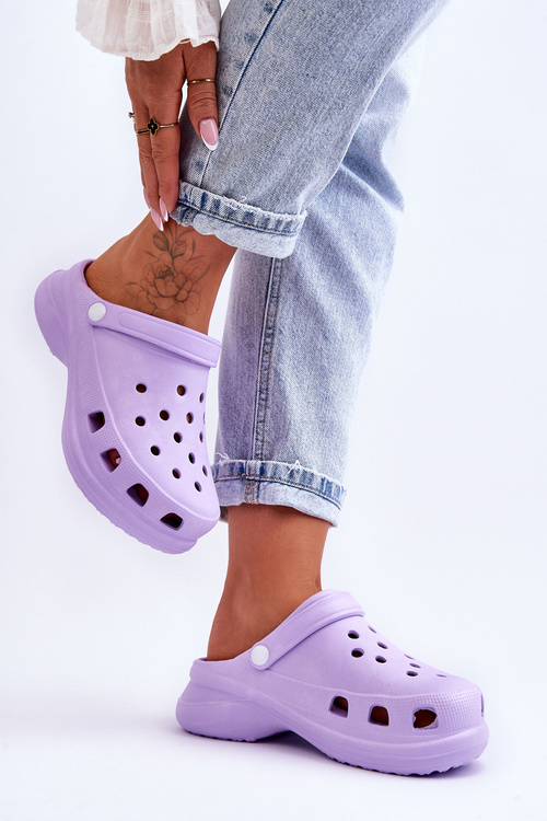 Поролонові босоніжки Crocs на масивній підошві Violet Katniss
