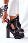 Жіночі ботильйони Shiny Black Crocodille Bramshall