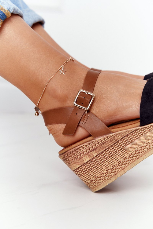 Босоніжки на танкетці S.Barski GD-38 Чорні