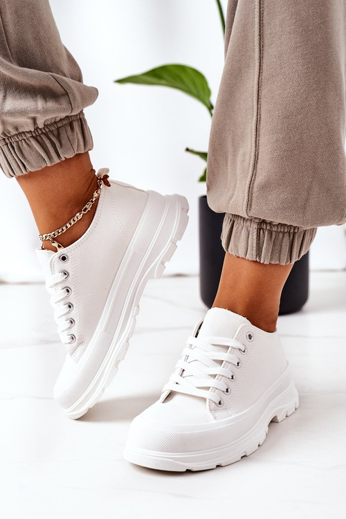 Кросівки на платформі білі Час подорожі