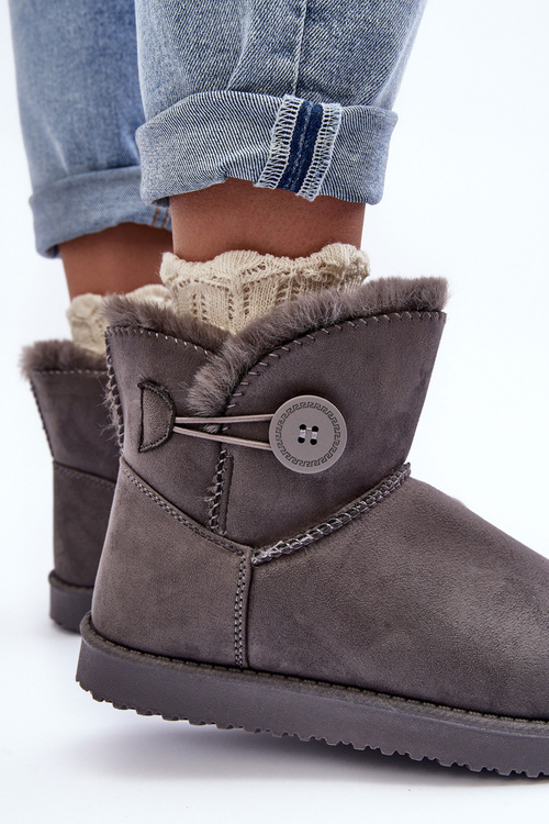 Жіночі зимові черевики з декором сірий Siriol