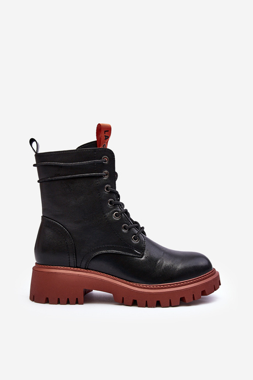 Жіночі ботильйони на шнурівці La.Fi 250045OR-LA Чорні