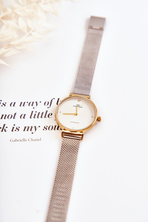 Жіночий водонепроникний годинник Giorgio & Dario з браслетом золото срібло