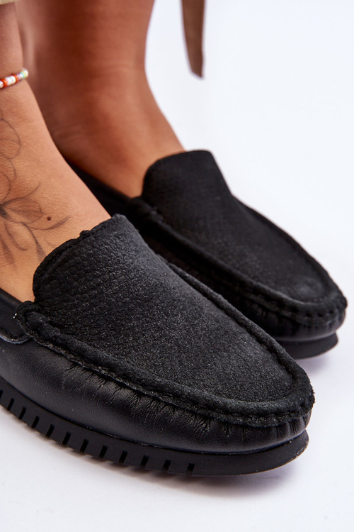 Жіночі шкіряні мокасини S.Barski LR97630 Чорні