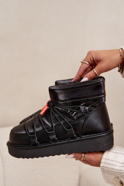 Жіночі зимові черевики на платформі DFranklin DFSH370020 Чорні