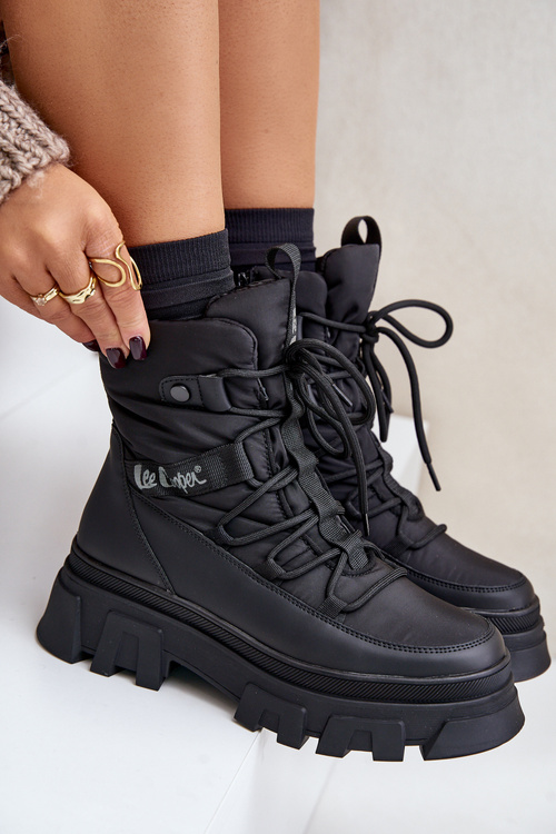 Жіночі зимові черевики на блискавці Lee Cooper LCJ-24-47-3144 чорний