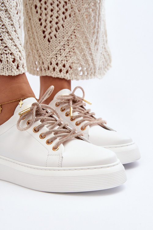 Шкіряне жіноче спортивне взуття CheBello 4362 Біле