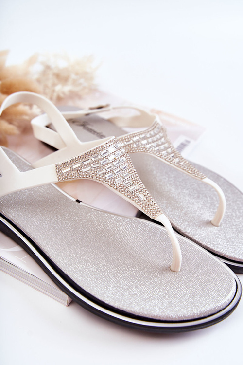 Жіночі босоніжки шльопанці з орнаментом Біла Атланта