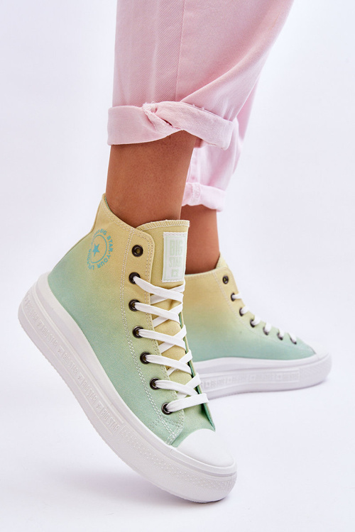 Кросівки на високій платформі Big Star LL274A190 Yellow-Green