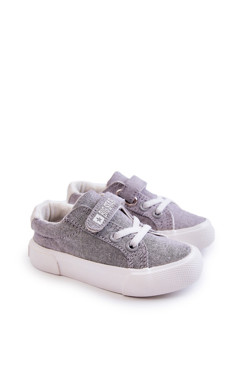 Кросівки дитячі низькі на липучці BIG STAR JJ374107 Сірі