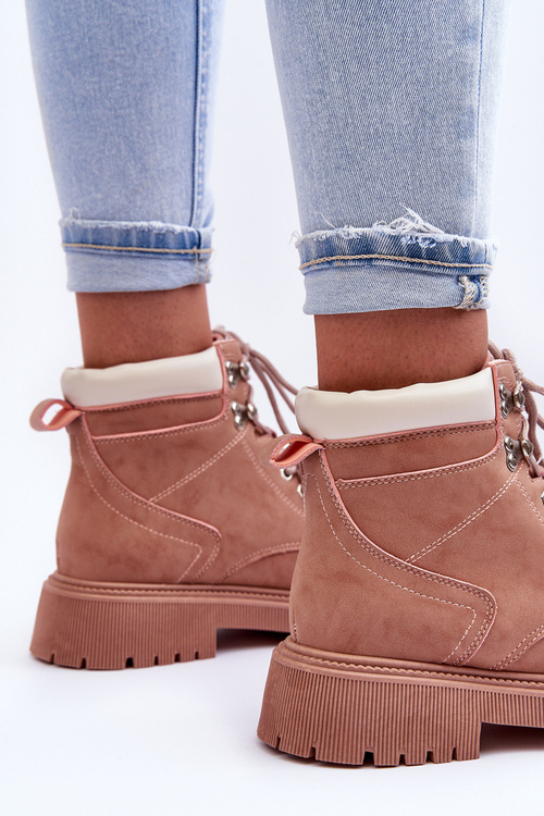 Жіночі шкіряні черевики Trapper Pink Poles