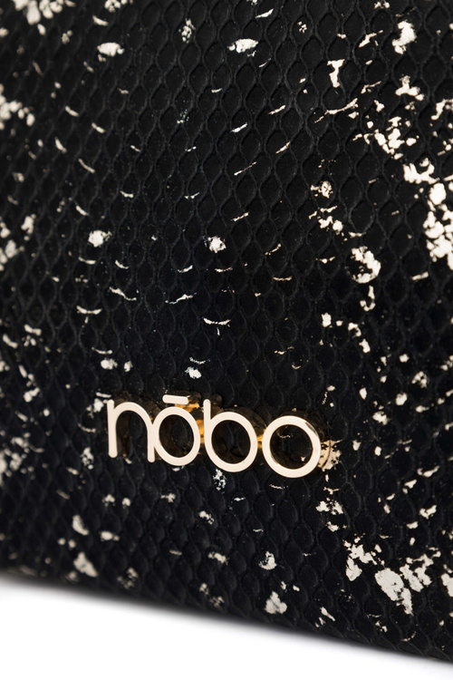 Класична сумка-мессенджер зі змійкою NOBO N1340-CM23 чорно-золота