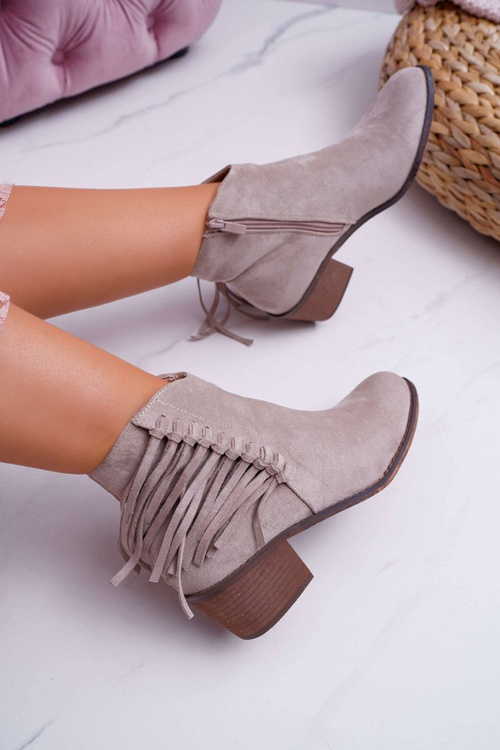 Жіночі ковбойські чоботи бежеві Agnes