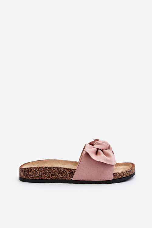 Жіночі рожеві тапочки з бантом Ezephira