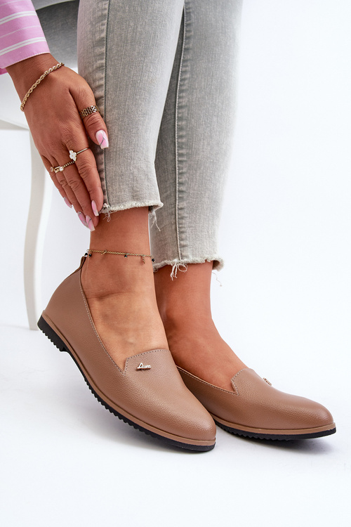 Жіночі коричневі лофери Enzla на плоскій підошві