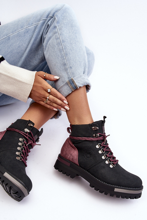 Чоловічі чорні трепери Big Star MM274318 на шнурівці