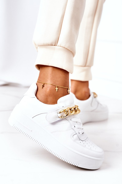 Спортивне взуття Кросівки з ланцюжком білі One Chance