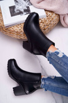 Чоботи жіночі на шпильці Чорні Veba