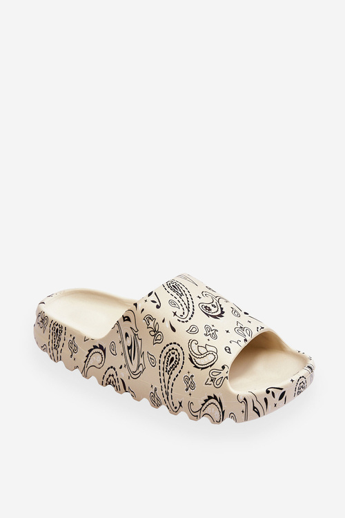Модні жіночі тапочки на масивній платформі Beige Lorette