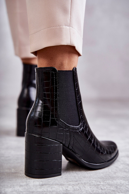 Зміїні шкіряні черевики La.Fi 260038B-XC Чорні