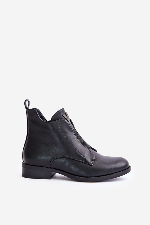 Низькі жіночі ботильйони на підборах утеплені чорні S.Barski HY42-119 чорні