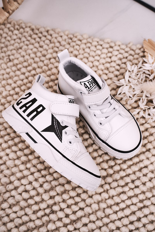 Дитячі високі кросівки на липучці Білі Спаркі