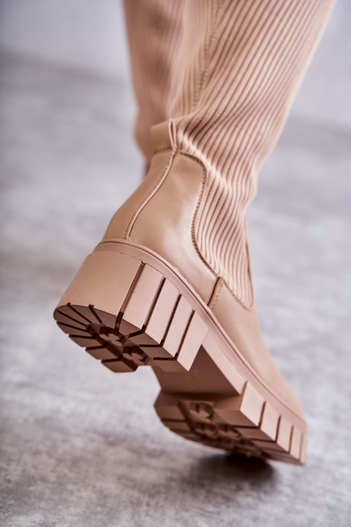 Жіночі високі чоботи Workers Beige Austin