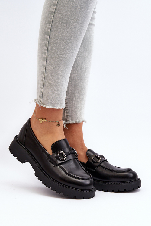 Жіночі чорні мокасини Ledda з екошкіри