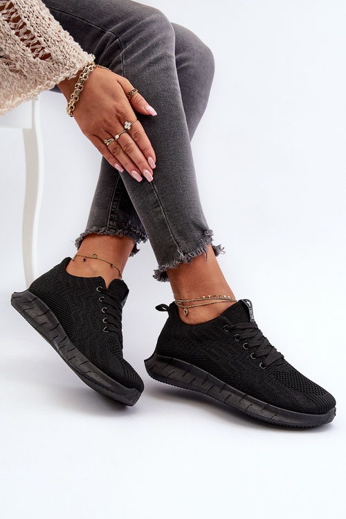 Чорні жіночі тканинні спортивні кросівки Kephope